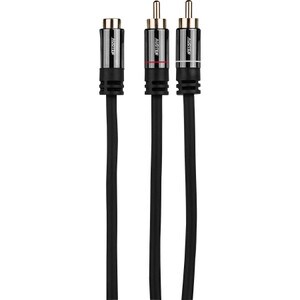 Main product image for Audtek YMMC-1 1 ft. Premium 1 RCA Female to 2 RCA Male Y Adapter Cable with Metal Shell181-970